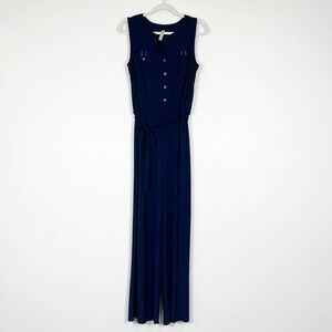 PerSeption Concept Jumpsuit Romper Sleeveless Navy Women's Size Medium